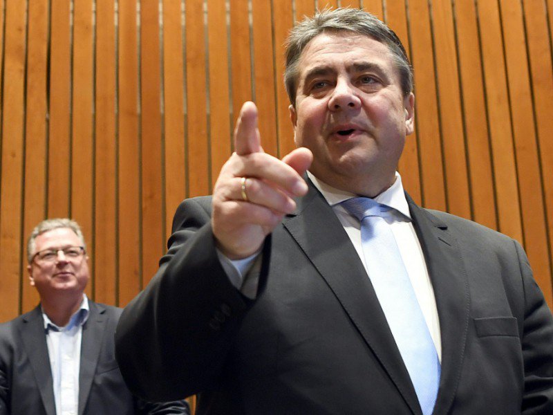 Le vice-chancelier et ministre allemand de l'Economie Sigmar Gabriel le 10 janvier 2017 à  Düsseldorf - Federico Gambarini [dpa/AFP/Archives]
