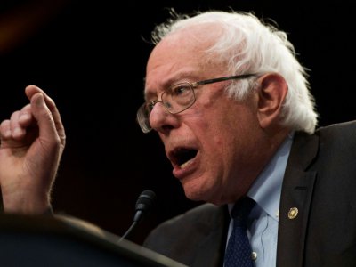 Le sénateur du Vermont Bernie Sanders, lors d'une session au Sénat à Washington le 13 septembre 2017 - JIM WATSON [AFP]