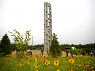 La "Tour des voix", à Shanksville (Pennsylvanie), le 9 septembre 2018 - JEFF SWENSEN [GETTY IMAGES NORTH AMERICA/AFP/Archives]