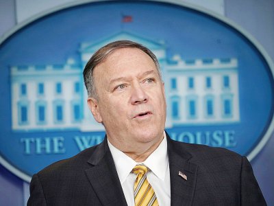 Le secrétaire d'Etat américain Mike Pompeo, lors d'un point presse à la Maison Blanche, le 10 septembre 2019 à Washington - Mandel NGAN [AFP]