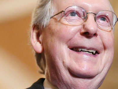 Le leader de la majorité républicaine au Sénat Mitch McConnell, le 10 décembre 2019 à Washington - SAUL LOEB [AFP/Archives]